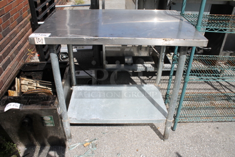 Stainless Steel Commercial Table w/ Metal Under Shelf.