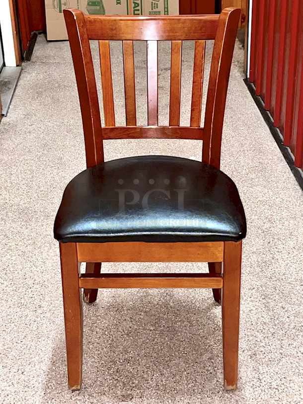 HIGH QUALITY! Restaurant Chairs, Solid Wood With Padded Seats. 3x Your Bid - Image 3 of 9