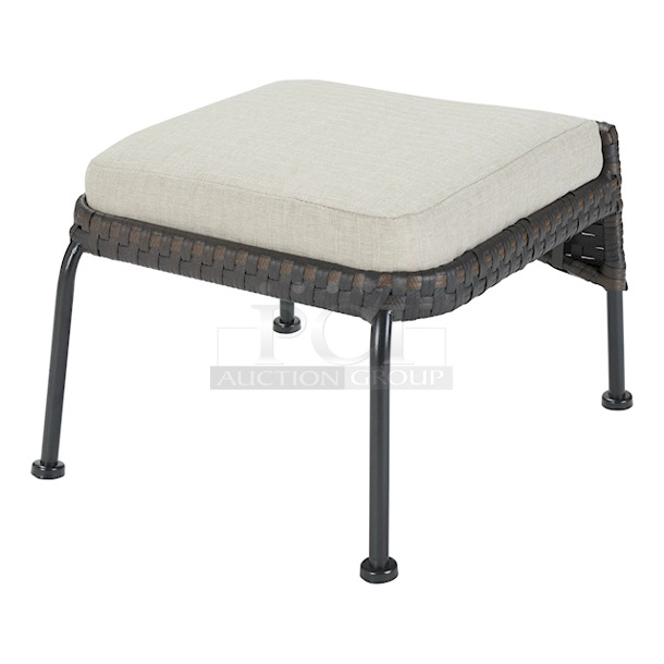 Mainstays Arlington Glen 5 Piece Outdoor Furniture Patio Leisure Set, Beige. Chair dimensions: 26.25" x 28.25" x 32"; 15.7 lbs.
Side table dimensions: 20" D x 19.25"; 6.37 lbs.
Ottoman dimensions: 19.5" x 19" x 12.5"; 8.86 lbs. - Image 8 of 11