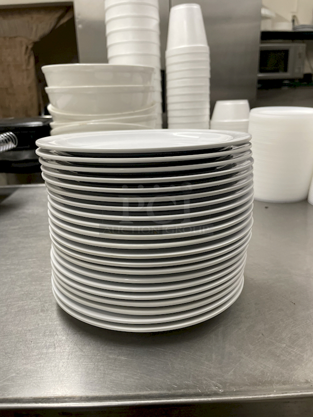 8" Round Plates, Melamine. 21x Your Bid - Image 2 of 2