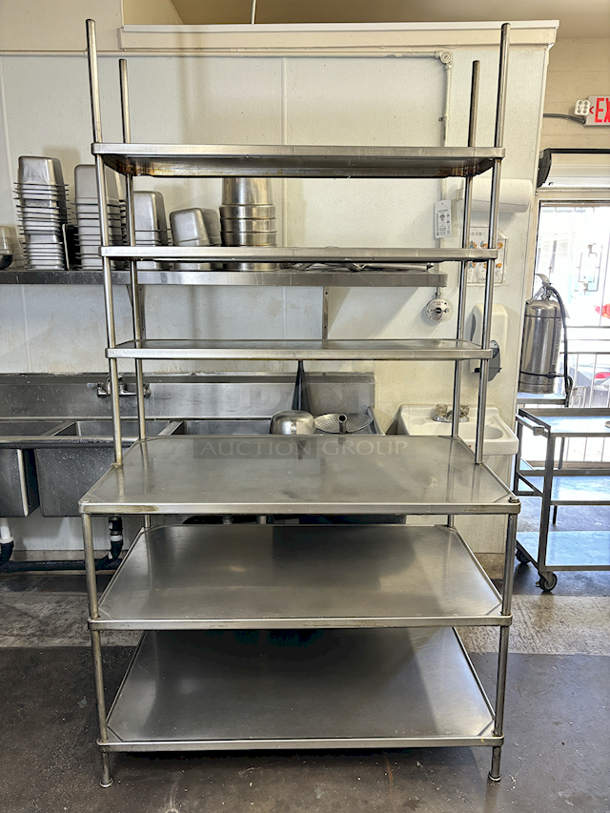 NICE! Stainless Steel Prep/Work Table With (3) Shelves Above and (2) Below. 48x24x68 - Image 2 of 5