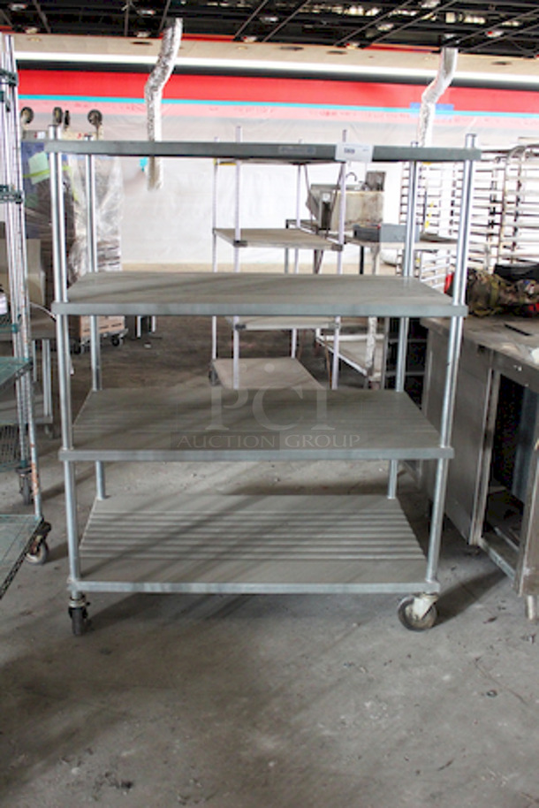 Eastern Steel Cart Industries 4 Shelf Rack On Commercial Casters. 48x27x63 - Image 3 of 4