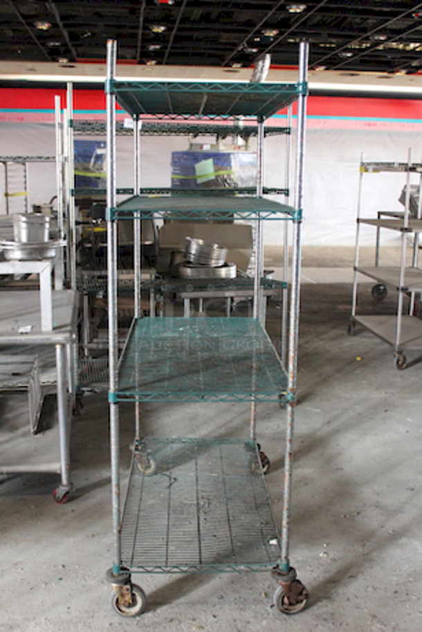 SWEET! 4 Shelf Metro Rack On Commercial Casters 48x24x75  - Image 2 of 4