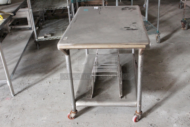 PERFECT! Mobile Equipment Stand and/or Catering/Kitchen/Banquet Cart, With Undershelf  and Pan Holder. 53x29x33 - Image 2 of 3