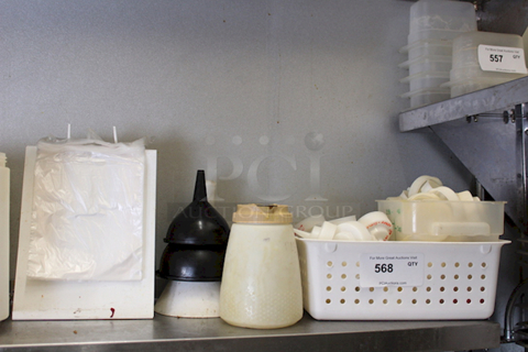 ALL-4-1 Squeeze Bottle Lids, To Go Bags W/ Holder Stand, Funnels and Syrup Bottles. 