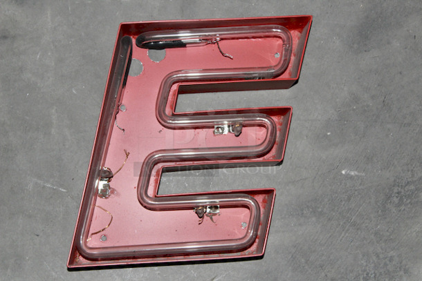 NEON Red Letter "E" 9-1/2x3x12 - Image 1 of 1