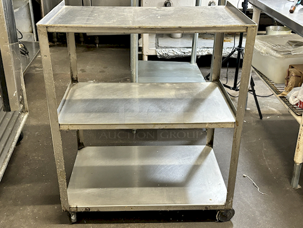 Mobile Equipment Stand With (2) Under-shelves.  - Image 3 of 3