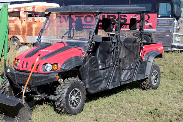 Club Cadet Model#: 37AY8CMD710 Challenger 750 Crew UTV With Attached Plow!! TESTED! RUNS GREAT!! 4x4 - 1200lbs Tow Capacity - 735cc Engine - Hard-Top Roof - Quick-Release Windshield - Front-Mount Winch - Digital Dash Display - Bumper Guard - Large Profile 26" Off-Road Tires - Dump Bed
 - Image 12 of 12