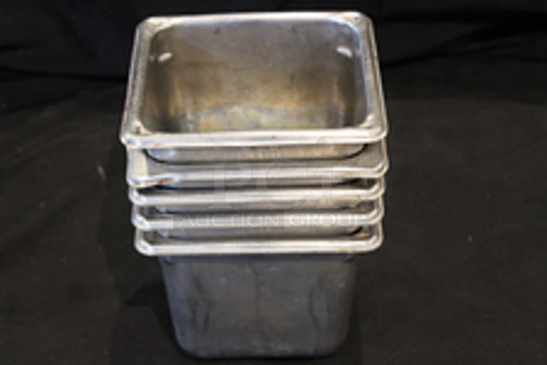 Stainless Steel 1/6 Pans, 6” Deep
6-1/4x6-3/4x6
5x Your Bid
 - Image 5 of 5
