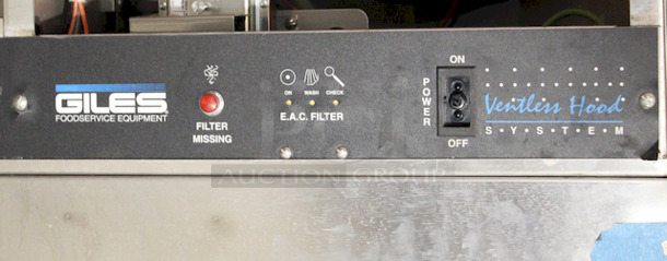 AMAZING! Giles PO-VH 60 7/16" Type 1 Ventless Hood for Electric Ovens w/ 3 Stage Filtration, 208-240v/1ph. Skirt Not Included. Observed In Working Order. 
48x24-1/2x29-1/2.

.  - Image 7 of 7