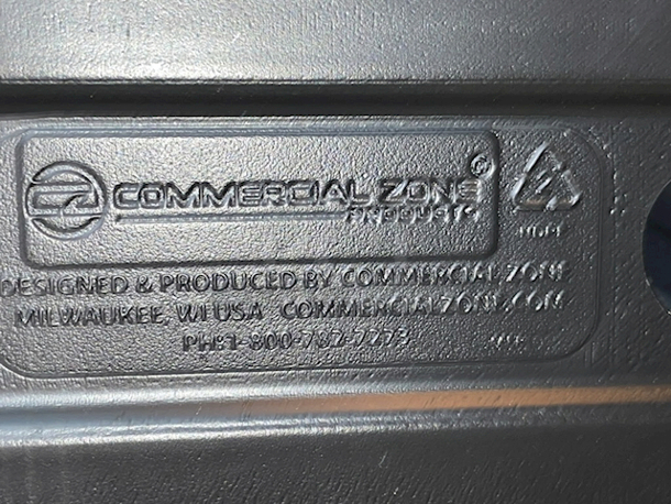 Commercial Zone 732101 PolyTec 42 Gallon Square Black Waste Container - Image 3 of 4