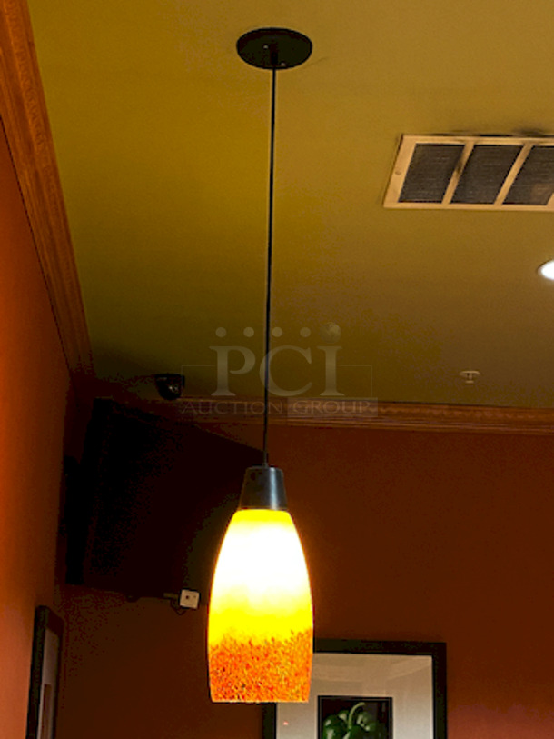 AWESOME! Light Fixture with 75" Wire.
Fixture dimensions: 7x15-1/2". 

Winning Bidder Responsible for Removal.  - Image 3 of 4