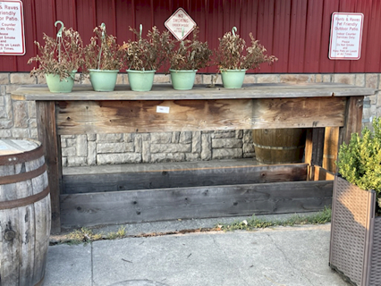 HEAVY DUTY! Solid Wood Bar Height Outdoor Table With Room For Storage In The Base, 60"x18x42" 