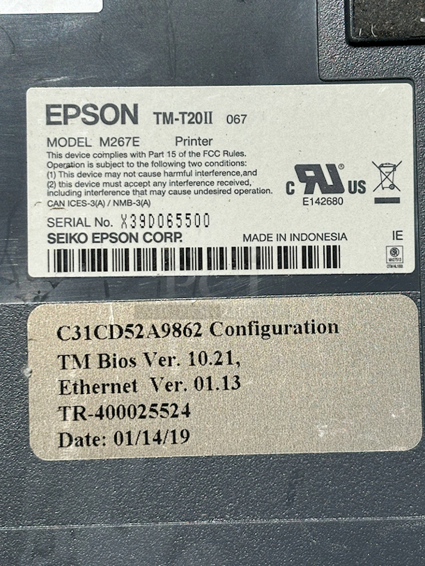 Toast POS System With Card Reader & Epson M267E Printer.  - Image 3 of 3