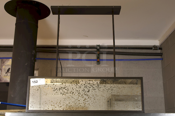 BEAUTIFUL! Smokey Mirror Finish Hanging Glass Light Fixture With All Required Hardware.  - Image 6 of 8