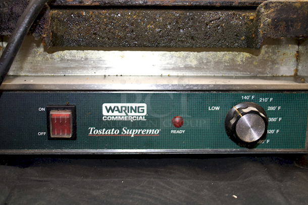 TOP OF THE LINE! Waring WFG275 Tostato Supremo Smooth Top & Bottom Sandwich Toasting Grill - 14" x 14" Cooking Surface - 120V, 1800W. 22”x18-1/2”x10” - Image 3 of 10