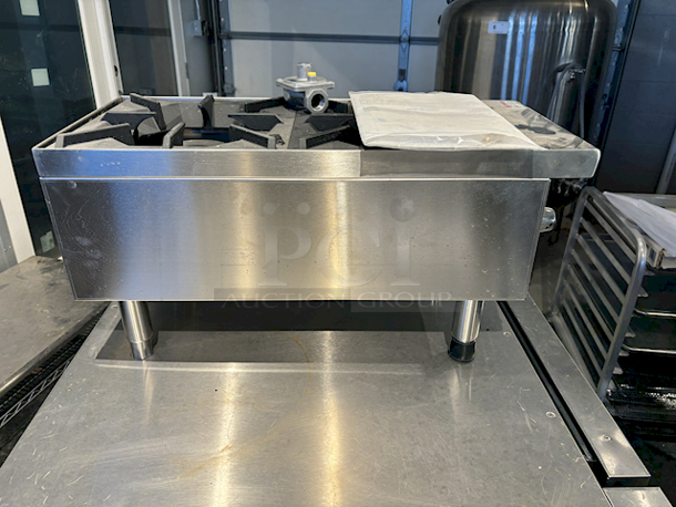 NEW/NEVER USED! Atosa CookRite ACHP-2-NG 12" Natural Gas 2 Burner Manual Control Hot Plate W/ Regulator - 64,000 BTU - Image 8 of 9