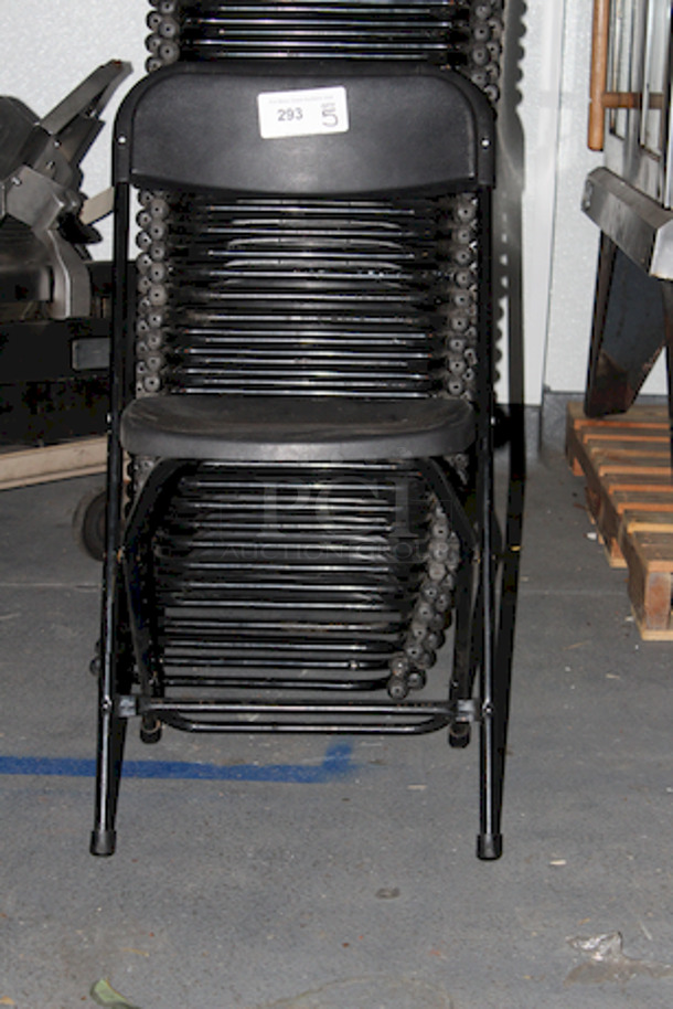 SWEET! Stackable Commercial Folding Chairs. 17-1/2x19-1/2x32
5x Your Bid

This lot only includes 5 chairs. The stack is for illustration purposes only. 