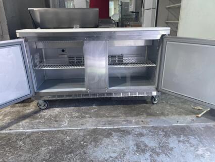 Beverage-Air SPE60-08 Elite Series 60" 2 Door Refrigerated Sandwich Prep Table

