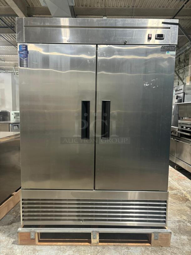 Brand New Scratch & Dent Dukers D55R 55" 2-Door Commercial Reach-In Refrigerator in Stainless Steel
 - Image 2 of 5