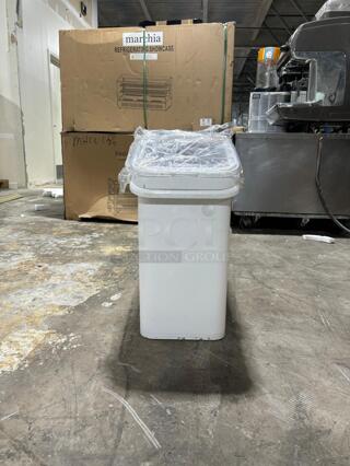 Brand New Prepline 27 gal Mobile Ingredient Storage Bin - 681 Cup Capacity with Sliding Lid
