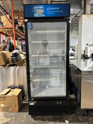 Dukers LG-430 Commercial Single Glass Door Merchandiser Refrigerator