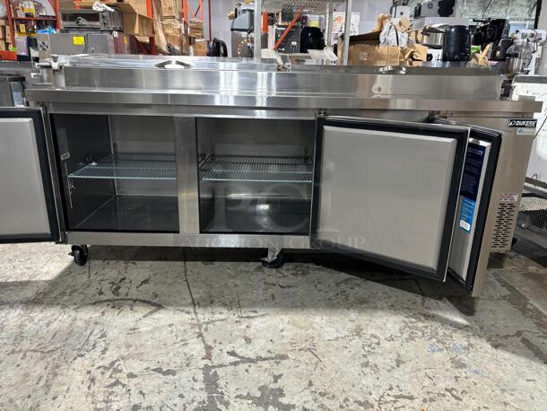 DUKERS Chef AAA - DPP90-12-S3, Commercial 90" 12 Pan Pizza Prep Table Refrigerator - Image 2 of 6