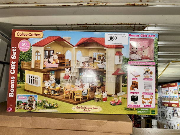 NEW!! Calico Critters Red Roof Country Home Gift Set.  - Image 2 of 2