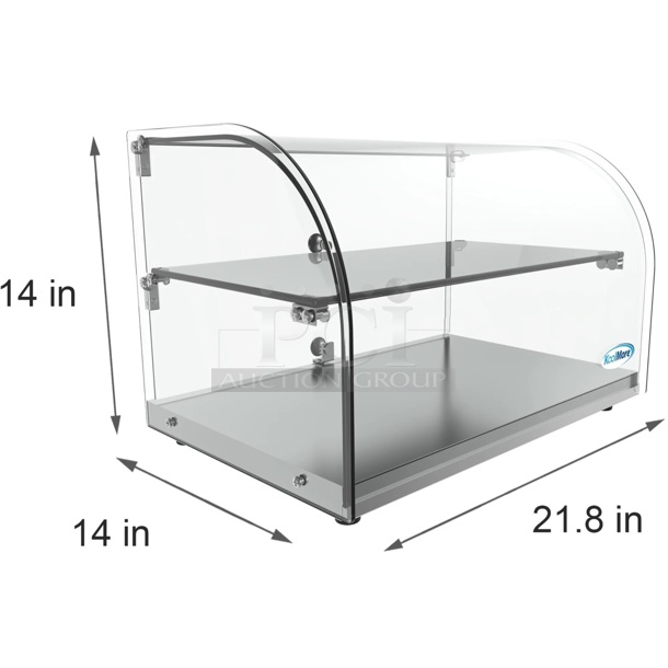  Brand New Scratch & Dent! In The Crates! Koolmore DC-2C 22 In. Commercial Countertop Bakery Display Case With Front Curved Glass And Rear Door, 1.5 Cu. Ft. Opened (2) Crates and Found NO Damage. 10x Your Bid - Image 3 of 5