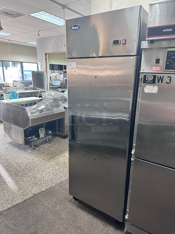 Late Model! Atosa MBF8001 28.7 inch W 1-Section Solid Door Reach-In Freezer - 115 Volts Tested and Working!