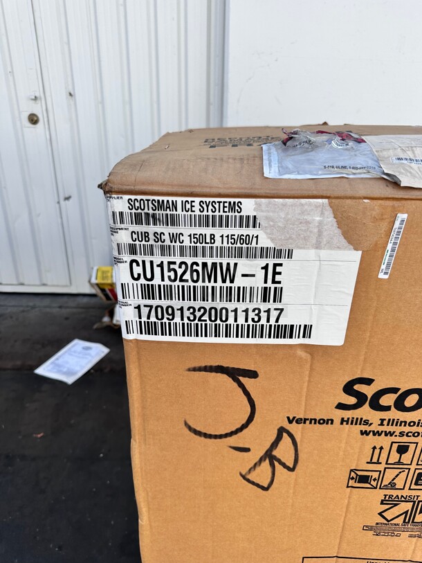 New! Scotsman CU1526MW Undercounter Ice Machine Prodigy- 150 Lbs. Water Cooled- Medium Cube 115 Volt Working - Image 3 of 7