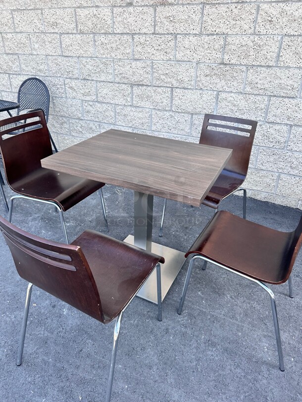  A Set Of Wooden Table and 4 Chairs
24x30x30  - Image 4 of 5