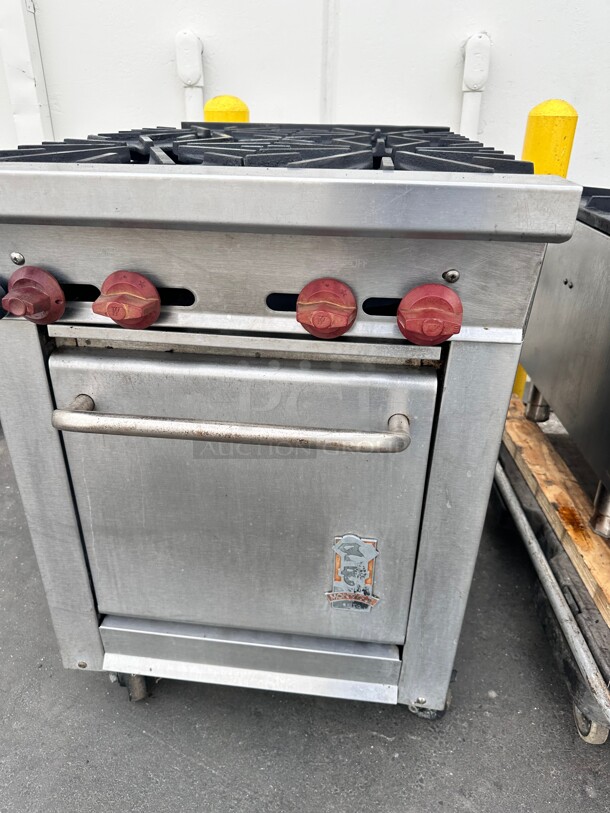 Fully Refurbished Montague 124-S-NG 24 inch Natural Gas Heavy Duty Range - 20,000 BTU Working  - Image 8 of 8