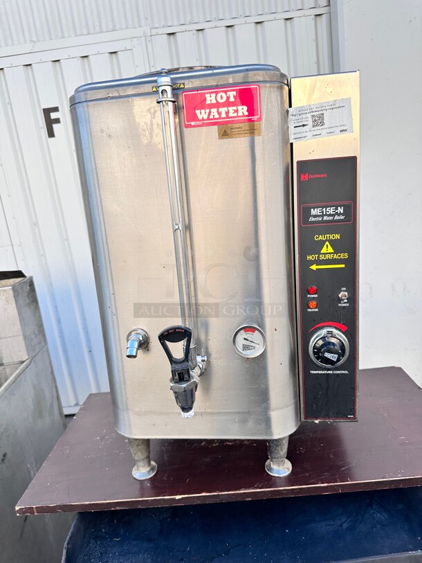 Nice Cecilware ME15EN 240v/3ph Water Boiler w/ 15 gal Capacity, Auto Refill Tested and Working! - Image 2 of 6