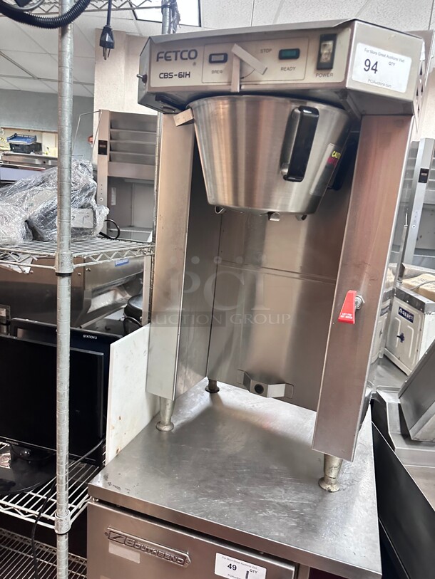 Clean Fetco CBS-61H C61016 Stainless Steel Single Automatic Coffee Brewer - 120/208-240V NSF Working - Image 1 of 7