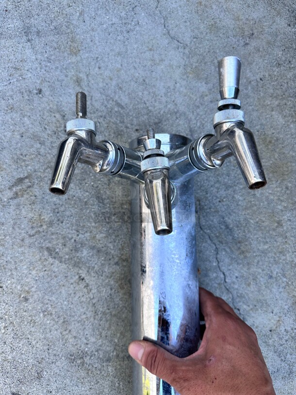Perlick 4006-5B - Tee Draft Beer Tower (3) chrome faucets - Image 5 of 7