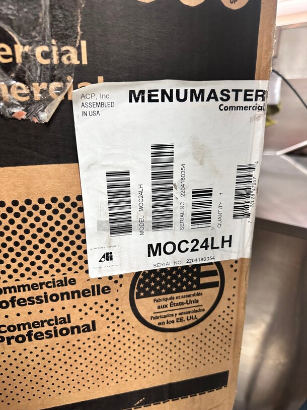 New In Box Menumaster MO24 Heavy Duty Commercial Microwave with Touchpad Controls, 2400W, 208-230V Stock Picture - Image 5 of 5