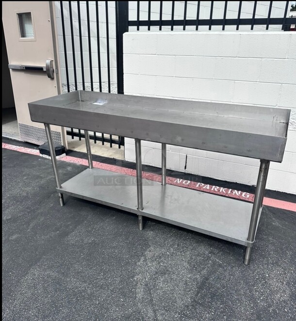 Commercial 72 Inch Stainless Steel Work Table With Under Shelf - Image 1 of 6