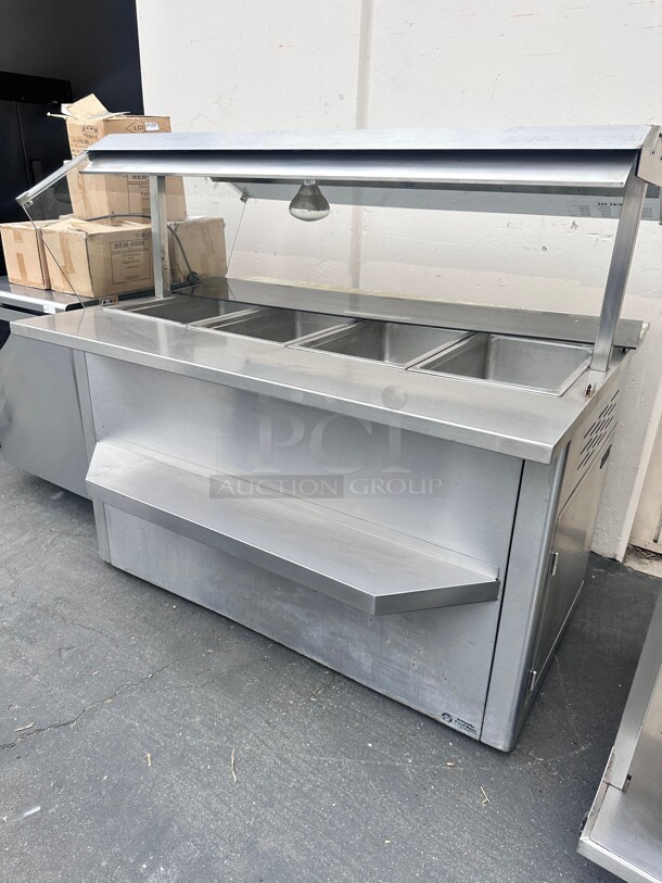 Wells 4 Bays Steam Table Wit Sneeze Guard 220 Volt   - Image 4 of 11