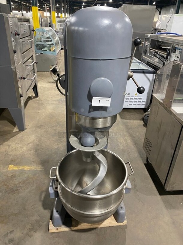 AWESOME! Hobart Commercial Floor Style Planetary Mixer! With Mixing Bowl! With Spiral Hook  Attachment! WORKING WHEN REMOVED! Model: M802 SN: 1580709 208V 60HZ 3 Phase