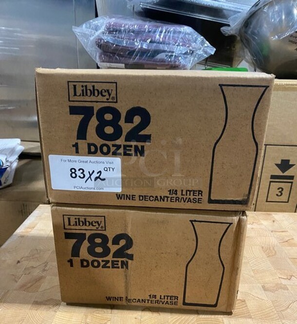 NEW! IN THE BOX! Libbey 1/4 Liter Wine Vase! 2x Your Bid! 