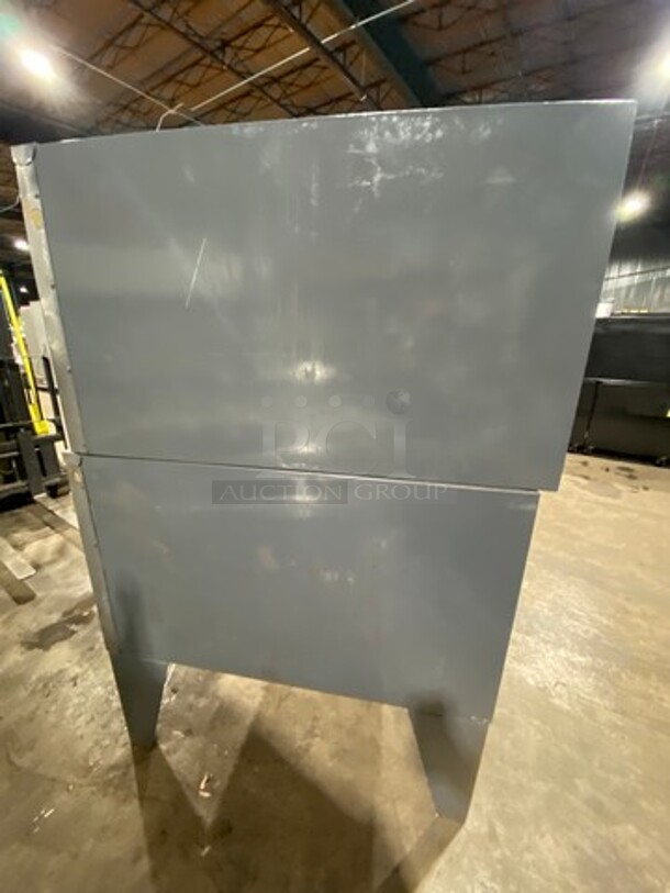 WOW! Morello Commercial Natural Gas Powered Double Deck Pizza/ Baking Oven! All Stainless Steel! On Legs! 2x Your Bid Makes One Unit! WORKING WHEN REMOVED! - Image 3 of 12
