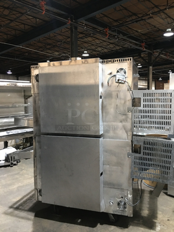 AMAZING! Middleby Marshall Natural Gas Powered Double Deck Conveyor Pizza Oven! All Stainless Steel! On Casters! 2x Your Bid! Model: PS360Q - Image 3 of 10