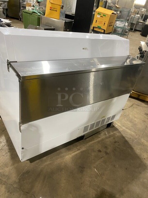 GREAT! NEW! SCRATCH-N-DENT! Beverage Air Commercial Refrigerated Milk Cooler! With Dual Side Access Doors! Stainless Steel Body! On Casters! Model: STF58 SN: 7203648 115V 60HZ 1 Phase - Image 4 of 8