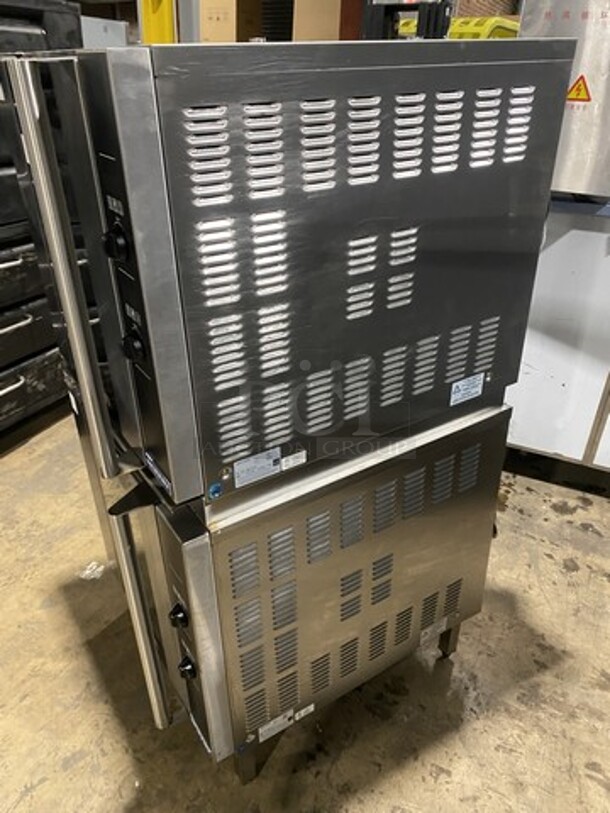 AMAZING! Moffat Turbo Fan Electric Powered Double Stacked Steam Injection Full Sized Convection Oven! Model E32D5 Serial 694091! On Legs! 2 X Yor Bid Makes One Unit! - Image 4 of 11