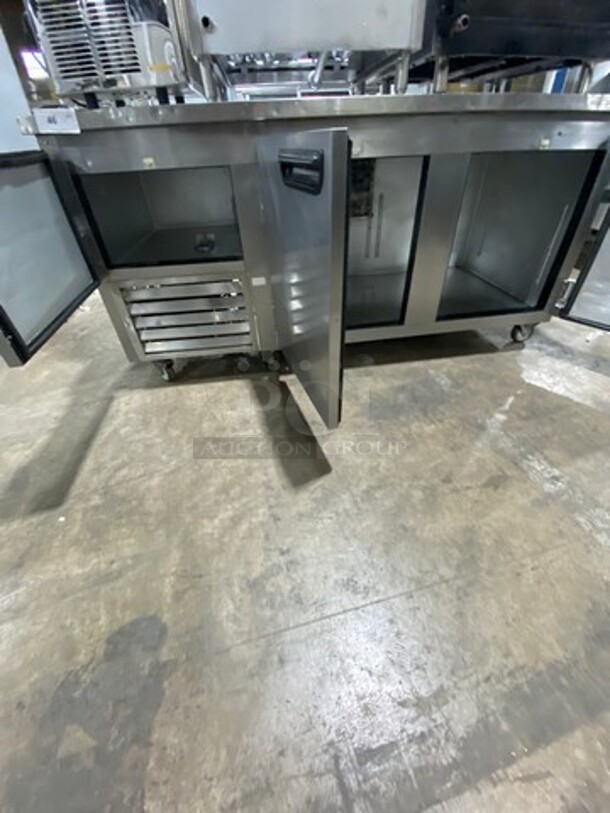 Leader Commercial 3 Door Undercounter/ Work Top Cooler! All Stainless Steel! On Casters! Model: LB72S/C SN: GY02S2505 115V 60HZ 1 Phase - Image 5 of 8