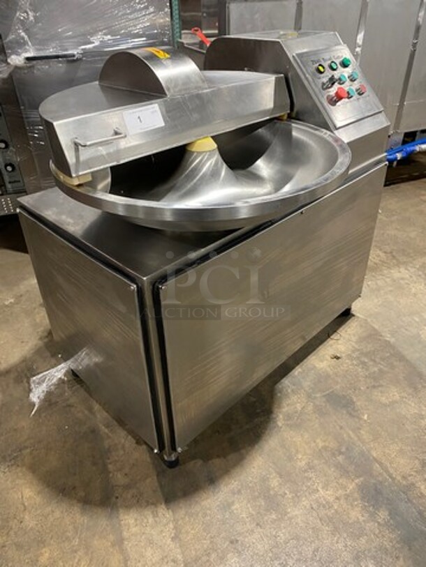 Nice! Late Model! Jixiang Commercial Countertop Buffalo Chopper! All Stainless Steel! Model ZB40 Serial 2019072! 240V! Working When Removed! - Image 8 of 9