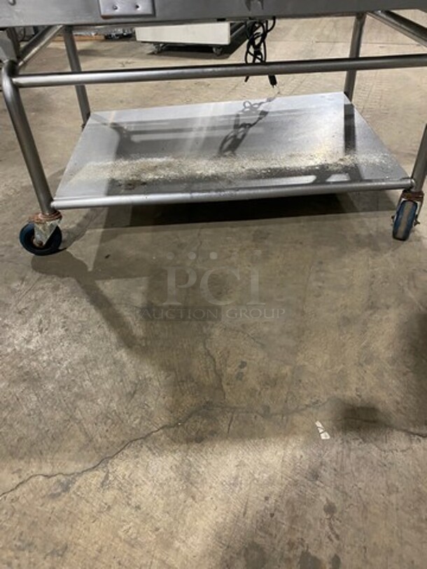 Woodstone Commercial Natural Gas Powered Flat Griddle! With Split Top! With Back & Side Splashes! On Equipment Stand! With Storage Space Underneath! All Stainless Steel! On Casters! - Image 9 of 11