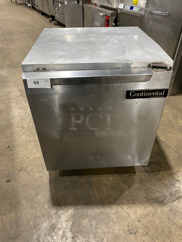 Continental Commercial Single Door Lowboy/Worktop Cooler! All Stainless Steel! On Casters! Model: UC27 SN: 15597562 115V 60HZ 1 Phase