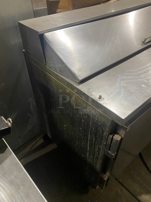 Beverage Air Commercial Refrigerated Sandwich Prep Table! With 2 Door Underneath Storage Space! With Poly Coated Racks! All Stainless Steel! On Casters! Model: SPE6012 115V 60HZ 1 Ph - Image 4 of 9